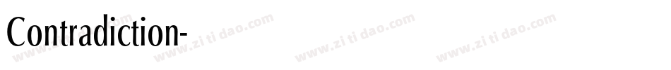 Contradiction字体转换