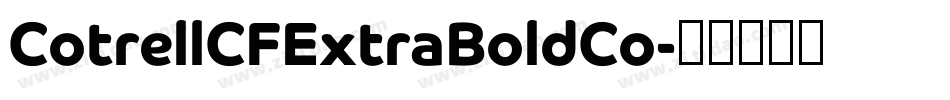 CotrellCFExtraBoldCo字体转换