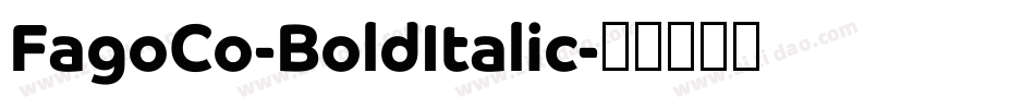 FagoCo-BoldItalic字体转换
