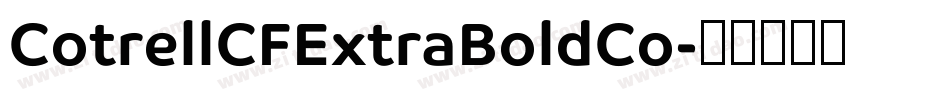 CotrellCFExtraBoldCo字体转换