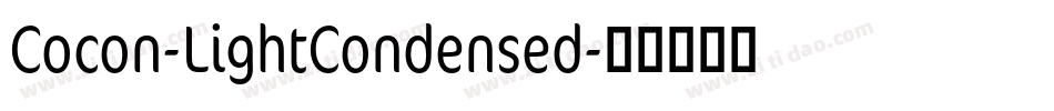 Cocon-LightCondensed字体转换