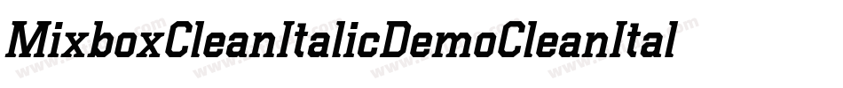 MixboxCleanItalicDemoCleanItalic-Ea43j字体转换 MixboxCleanItalicDemoCleanItalic-Ea43j字体转换