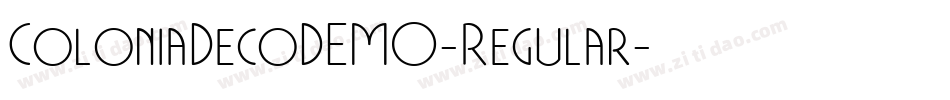 ColoniaDecoDEMO-Regular字体转换