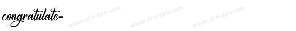 congratulate字体转换