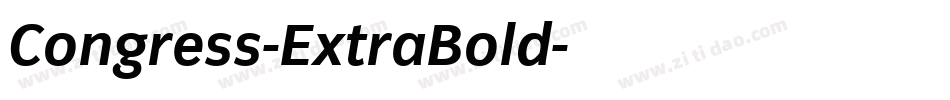 Congress-ExtraBold字体转换