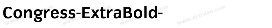 Congress-ExtraBold字体转换