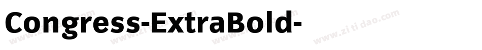 Congress-ExtraBold字体转换