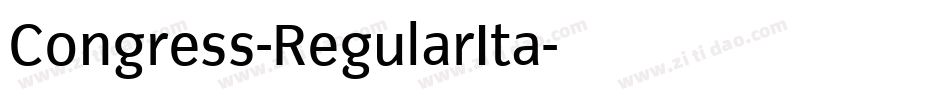 Congress-RegularIta字体转换