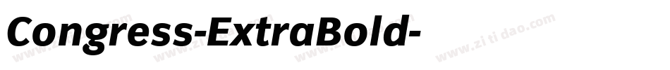 Congress-ExtraBold字体转换