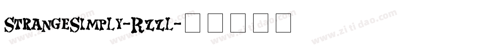 StrangeSimply-Rzzl字体转换
