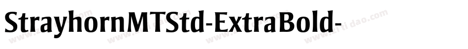StrayhornMTStd-ExtraBold字体转换