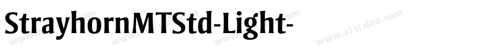 StrayhornMTStd-Light字体转换