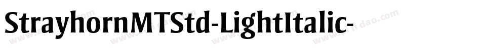 StrayhornMTStd-LightItalic字体转换