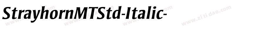 StrayhornMTStd-Italic字体转换