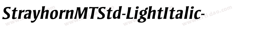 StrayhornMTStd-LightItalic字体转换