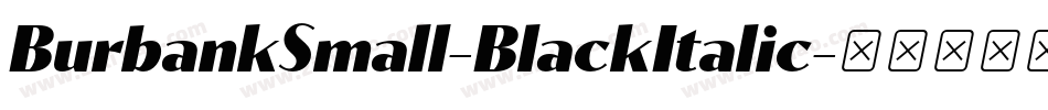 BurbankSmall-BlackItalic字体转换