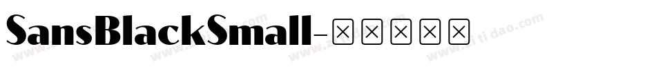 SansBlackSmall字体转换