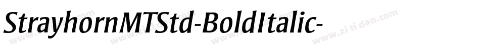 StrayhornMTStd-BoldItalic字体转换