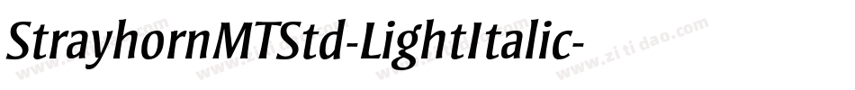 StrayhornMTStd-LightItalic字体转换