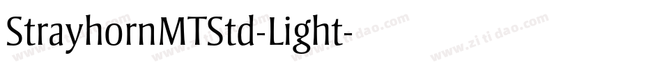 StrayhornMTStd-Light字体转换