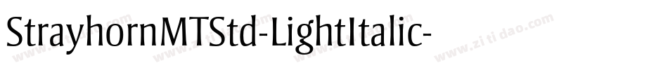 StrayhornMTStd-LightItalic字体转换