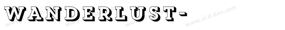 Wanderlust字体转换