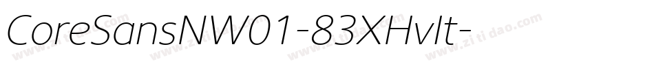 CoreSansNW01-83XHvIt字体转换