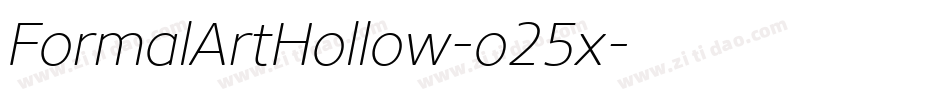 FormalArtHollow-o25x字体转换