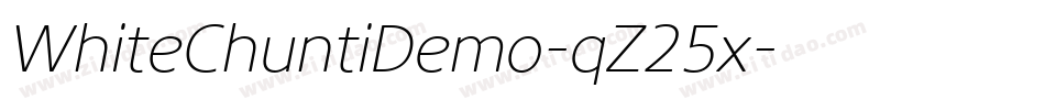 WhiteChuntiDemo-qZ25x字体转换