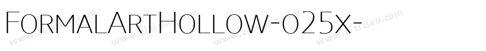FormalArtHollow-o25x字体转换