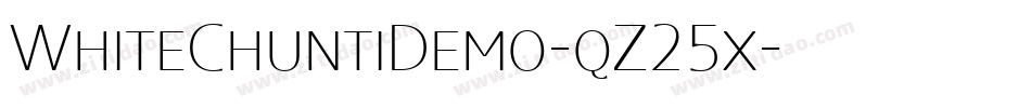WhiteChuntiDemo-qZ25x字体转换