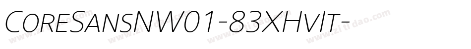 CoreSansNW01-83XHvIt字体转换