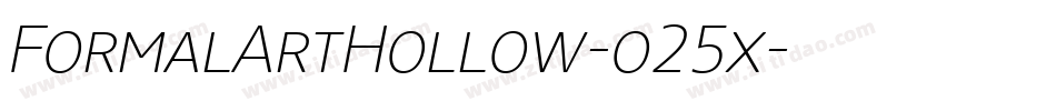 FormalArtHollow-o25x字体转换