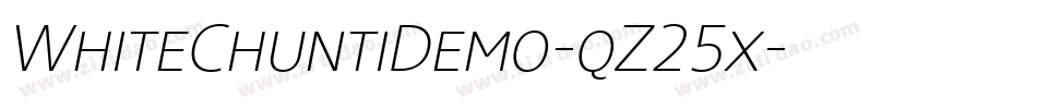 WhiteChuntiDemo-qZ25x字体转换