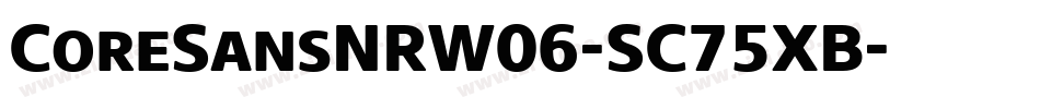 CoreSansNRW06-SC75XB字体转换