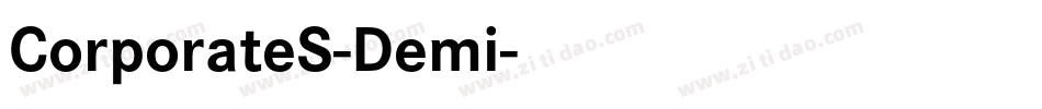 CorporateS-Demi字体转换