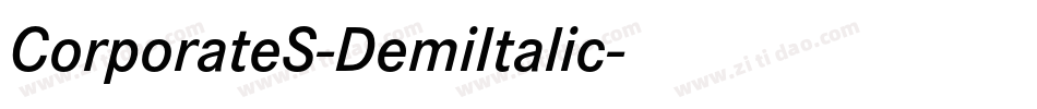 CorporateS-DemiItalic字体转换