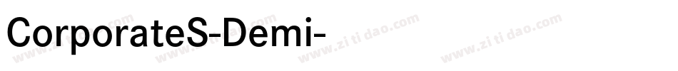 CorporateS-Demi字体转换