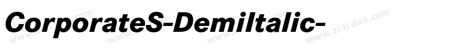 CorporateS-DemiItalic字体转换