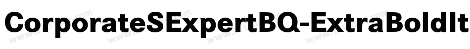 CorporateSExpertBQ-ExtraBoldItalicOsf字体转换