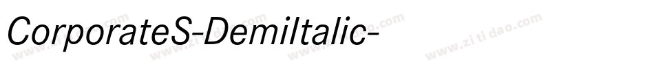 CorporateS-DemiItalic字体转换