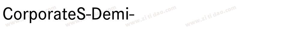 CorporateS-Demi字体转换