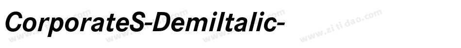 CorporateS-DemiItalic字体转换