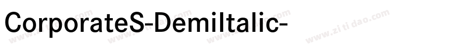 CorporateS-DemiItalic字体转换