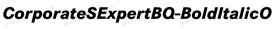 CorporateSExpertBQ-BoldItalicOsF字体转换