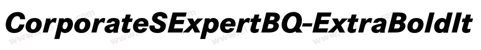 CorporateSExpertBQ-ExtraBoldItalicOsf字体转换
