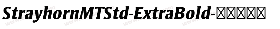 StrayhornMTStd-ExtraBold字体转换