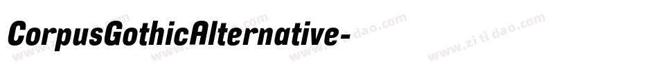 CorpusGothicAlternative字体转换