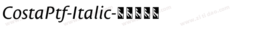 CostaPtf-Italic字体转换