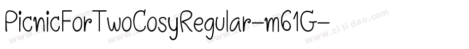 PicnicForTwoCosyRegular-m61G字体转换